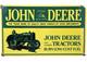 Vintage John Deere Tractor Porcelain Sign Service Gas Oil Dealership Farm