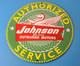 Vintage Johnson Sea-horse Sign Boat Engines Outboards Porcelain Gas Pump Sign