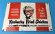 Vintage Kfc Sign Kentucky Fried Chicken Fast Food Porcelain Gas Pump Sign