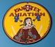 Vintage Kanotex Sign Aviation Gas Pump Service Automobile Motor Sign