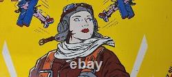 Vintage Kanotex Sign Aviation Gas Pump Service Automobile Motor Sign