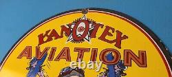 Vintage Kanotex Sign Aviation Gas Pump Service Automobile Motor Sign