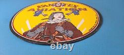 Vintage Kanotex Sign Aviation Gas Pump Service Automobile Motor Sign