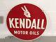 Vintage Kendall Motor Oil Sign, Double Sided, 1950's-60's, 24, Curb Sign Gas Oil