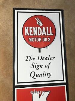 Vintage Kendall Motor Oil Vertical Sign Embossed 57 X 12 Inches