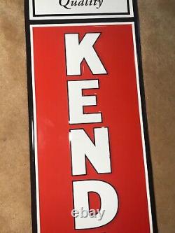 Vintage Kendall Motor Oil Vertical Sign Embossed 57 X 12 Inches