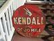 Vintage Kendall The 2000 Mile Oil Double Sided Metal Sign