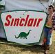 Vintage Lg Porcelain Sinclair Dino Oil Gas Gasoline Sign Service Station 84x60