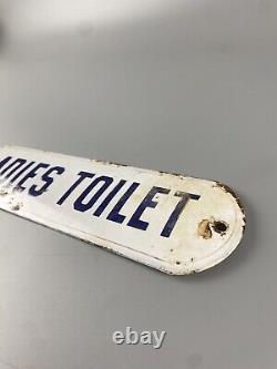 Vintage Ladies Toilet Porcelain Sign