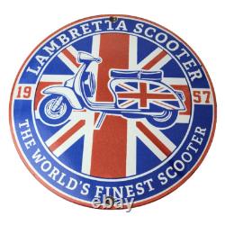 Vintage Lambretta Sign Innocenti Gas Bike Service Porcelain Advertising Sign