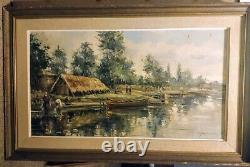 Vintage Landscape Oil Painting Vintage Framed Largesigned