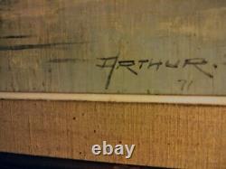 Vintage Landscape Oil Painting Vintage Framed Largesigned