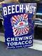 Vintage Large 1930 Beech-nut Chewing Tobacco Gas Oil 46 Porcelain Metal Sign