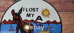 Vintage Las Vegas Porcelain Lost My A Gas Service Station Pump Plate Sign