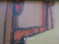 Vintage MID Century Modern Painting Abstract Cubist Figure Cubism Expressionism