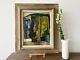 Vintage Mid Century Modern Swedish Oil Abstract Interior Painting The Room