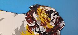 Vintage Mack Truck Sign Gas Oil Pump Bulldog Diesel Service Sign