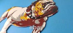 Vintage Mack Truck Sign Gas Oil Pump Bulldog Diesel Service Sign