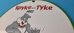 Vintage Mack Trucks Sign Diesel Bulldogs Auto Gas Pump Porcelain Ad Sign