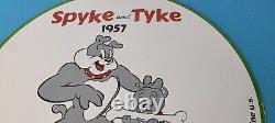 Vintage Mack Trucks Sign Diesel Bulldogs Auto Gas Pump Porcelain Ad Sign