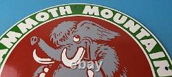 Vintage Mammoth Mountain Sign California Ski Park Gas Pump Porcelain Sign