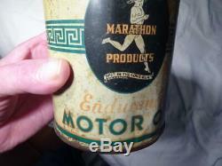 Vintage Marathon Endurance Motor Oil Quart Can