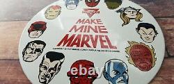 Vintage Marvel Comics Porcelain Conoco Gasoline Service Station Superhero Sign