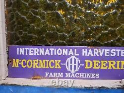 Vintage Mccormick Deering Sign Tin Metal Plaque Oil Gas International Harvester
