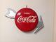 Vintage Metal 12 Coca-cola Coke Button Arrow Sign Soda Gas Oil Non Porcelain