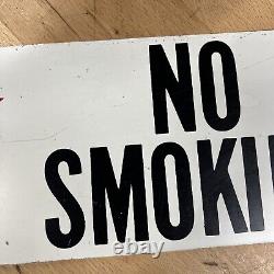 Vintage Metal Sign Mobiloil No Smoking Red Pegasus Mobil Oil 5X20