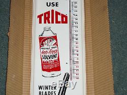 Vintage Metal Trico Wiper Blade Gas Oil Thermometer Sign Auto & Can Graphics