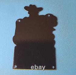 Vintage Michelin Tires Bibendum Man Porcelain Gasoline Service Station Pump Sign
