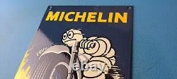 Vintage Michelin Tires Sign Gas Oil Pump Plate Sign Motorcycle Service Sign