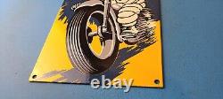 Vintage Michelin Tires Sign Gas Oil Pump Plate Sign Motorcycle Service Sign
