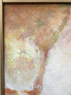 Vintage Mid Century Abstract Oil Painting Framed Signed