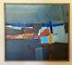 Vintage Mid Century Modern Abstract Oil Mixed Painting Listed Ray Jacobsen Mcm