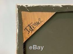 Vintage Mid Century Modern Large Abstract Oil Painting Signed Dufresne On Canvas