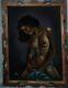 Vintage Mid-century Nude Painting On Velvet Mexico Signed By Mary