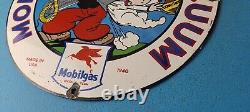 Vintage Mobil Gasoline Porcelain Gas Oil Vacuum Service Popeye Pegasus Sign