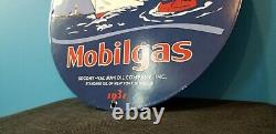Vintage Mobil Mobilgas Pegasus Vintage Style Outboard Gas Oil Service Sign