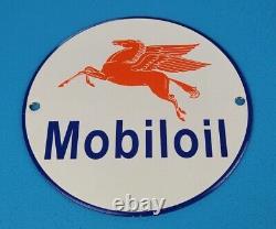 Vintage Mobil Oil Gasoline Porcelain Gas 6 Service Station Pump Pegasus Sign