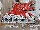 Vintage Mobil Porcelain Sign Lubricant Motor Oil Gasoline Pegasus Gas Pump Plate