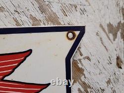 Vintage Mobil Porcelain Sign Mobilgas Special Diesel Gas Station Shield Pegasus