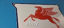 Vintage Mobil Sign Porcelain Tractor Oil Gasoline Pegasus Gas Pump Sign