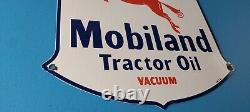 Vintage Mobil Sign Porcelain Tractor Oil Gasoline Pegasus Gas Pump Sign