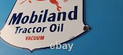 Vintage Mobil Sign Porcelain Tractor Oil Gasoline Pegasus Gas Pump Sign