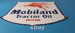 Vintage Mobil Sign Porcelain Tractor Oil Gasoline Pegasus Gas Pump Sign