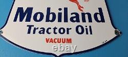 Vintage Mobil Sign Porcelain Tractor Oil Gasoline Pegasus Gas Pump Sign