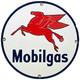 Vintage Mobilgas Porcelain Sign Dealership Gas Station Mobil Motor Oil Peggy