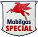 Vintage Mobilgas Special Porcelain Sign Gas Station Pegasus Pump Plate Mobil
